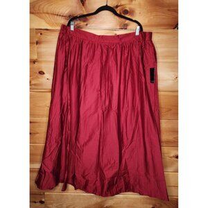 Eloquii Plus Size 20 Red Skirt Stretch Waist Length 38 inches